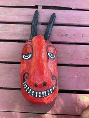 Giant Red Devil Handmade By Susie Paper Mache