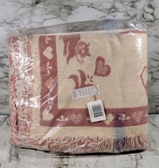 Turtle Creek 100% Cotton 48″ X 60″ Afghan Throw Purrfect Companion / Cats / New