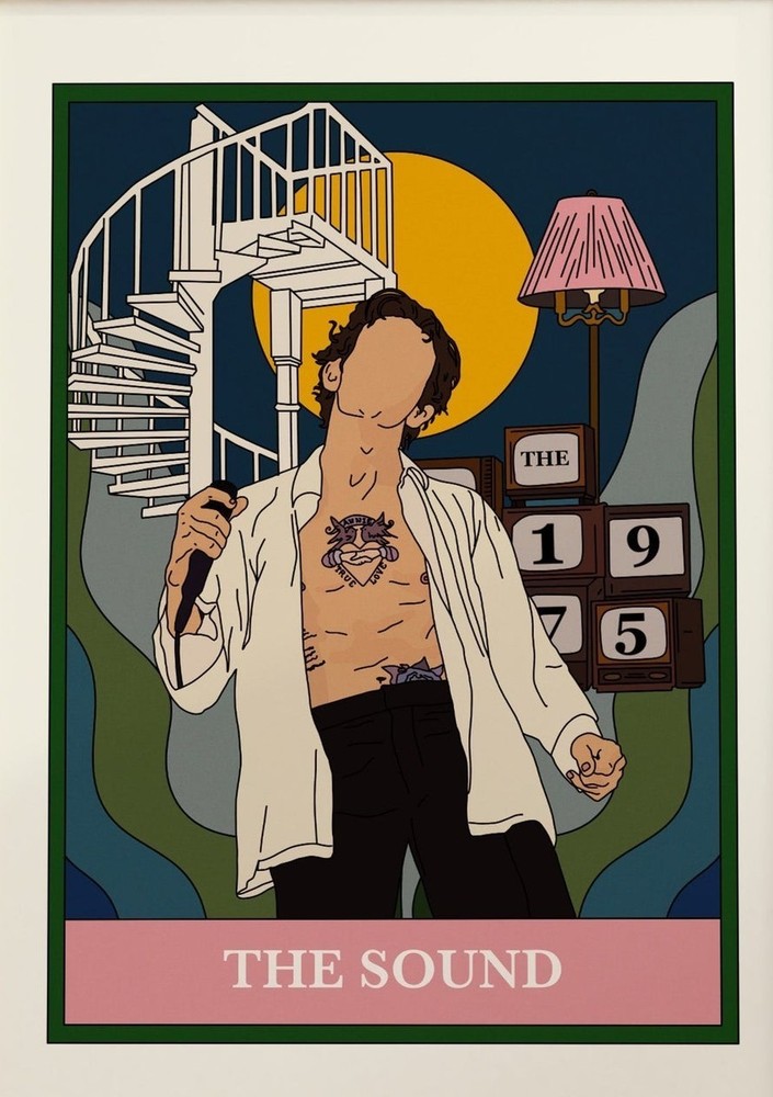 The 1975 Matty Healy The Sound Tarot Card Canvas Music Poster Wall Art Print