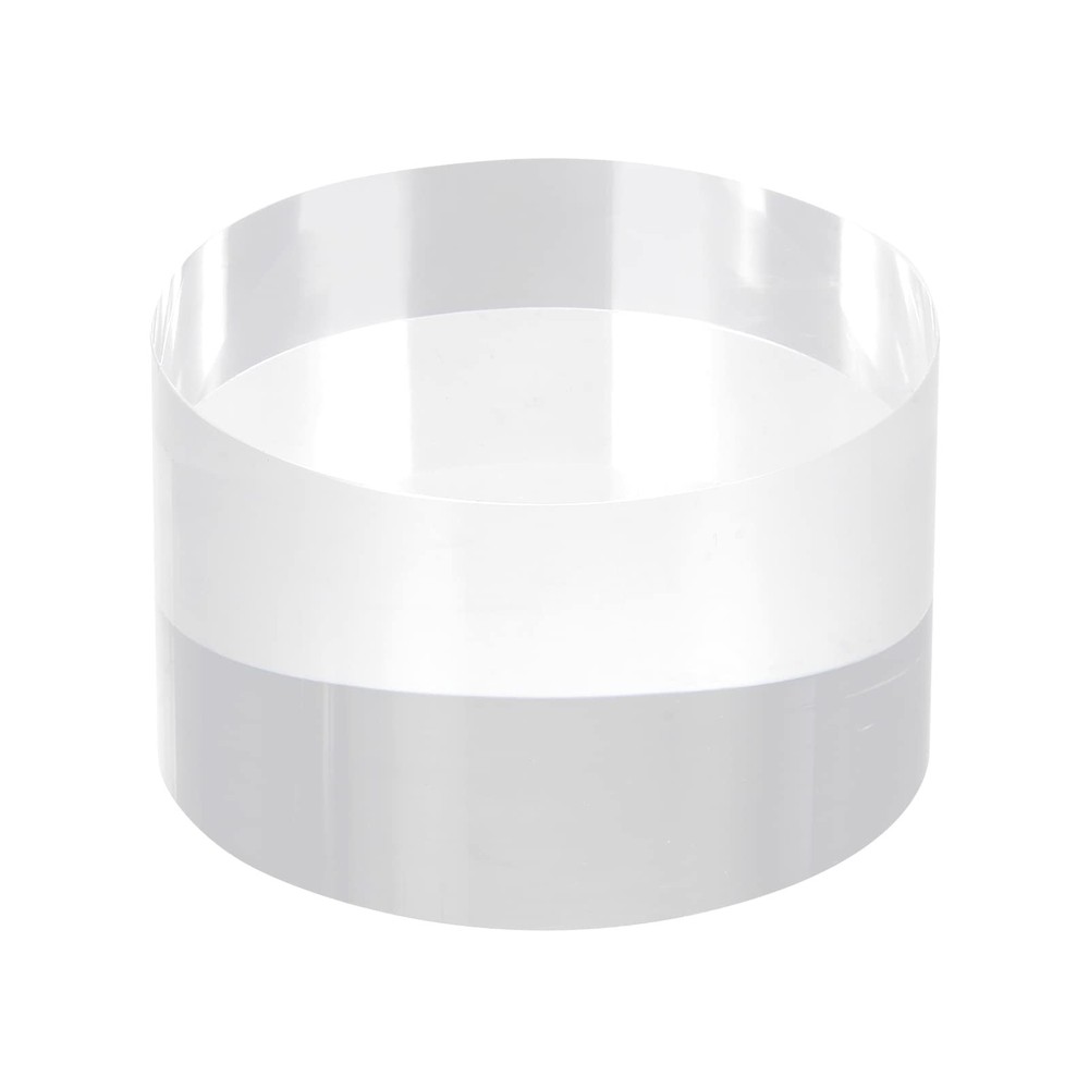 MECCANIXITY Clear Acrylic Solid Cylinder Round Display Riser, 1.2 clear
