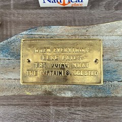 Nautical Signs – Solid Brass – Captain Suggested, Cocktail Hour – Nautical Decor