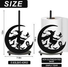 Halloween Paper Towel Holder Black Witch Kitchen Decor Accessories