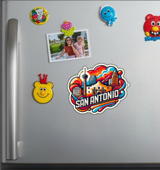 San Antonio Texas Fridge Magnet or Laptop Sticker
