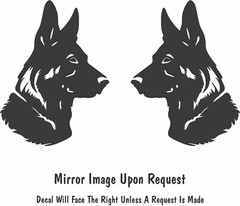 Vinyl Decal German Shepherd Head Transfer Sticker Premium Quality Outdoor Vinyl