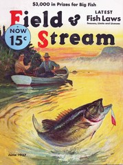 Vintage Field and Stream 1937 magazine cover reproduction metal sign