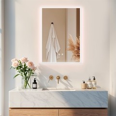 LED Bathroom Mirror,Stepless Dimmable, Anti-Fog, Shatter-Proof, 3 Colors, Memory