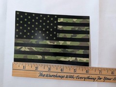 Vinyl Sticker Camouflage American Flag 4×6