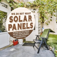 We Do Not Want Solar Door Sign, No Soliciting 11.8 x inches, multiple