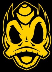 Oregon Ducks Combat Duck Decal – Sticker Die Cut YELLOW