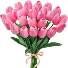 10Pcs Artificial Tulips Latex Fake Flower Bouquet Real Touch Wedding Party Decor