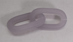 2 Piece Acrylic Linking Chain Table Top Home Office Decor 15″ Long Frosted White