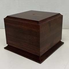 Display Base Pedestal Cherry Finish Square Stand Blank for Trophies, DIY Project