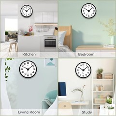 Battery Powered Glow-in-the-Dark Wall Clock – Silent 12 Inch Digital Timepiece