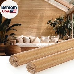 2 Pcs Natural Bamboo Wall Panel for Interior Wall 48»X96» Bamboo Covering Rene