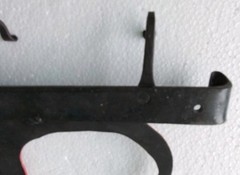 1990s Rustic Handcrafted Solid Wrought Iron Chili Pepper Wall Hook Rack