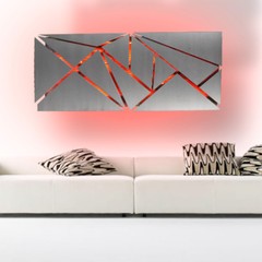 Modern Large Geometric Abstract Metal Wall Art LED Decor Painting – Brian Jones