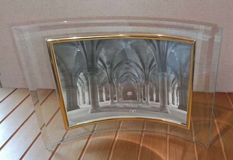 Fine Picture Frames 7×5″ Frame Gold Trim Clear Glass Modern Contemporary Classic
