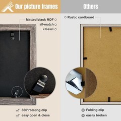 5×7 Double Picture Frame Vertical Hinged Photo Frame 2 Opening Folding Family