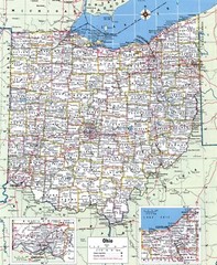 OHIO COUNTY COUNTIES MAP GLOSSY POSTER PICTURE PHOTO PRINT BANNER 10294