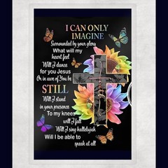 Laminated Poem Print 8.5×11 Unframed Cross Inspirational Wall Art Decor Gift