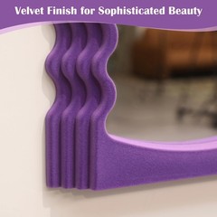 Wavy Mirror Wall Decor for Girly Nursery Bedroom, Small Decorative Irregular …
