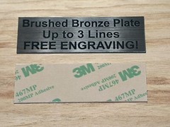 Custom Engraved 1×3 Gold Silver Copper Bronze Plate Nameplate Tag ID Plate