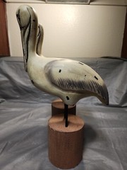 2 Wood Pelicans Home Decor 15 inches tall