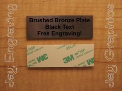 Custom Engraved 1×3 Bronze Tag Sign Plate | Hunting Award Trophy Deer Buck