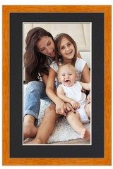 11×22 Frame Honey Pecan With Black Picture Mat For 11×22 Photo – Honey Pecan 13x