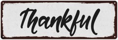 Thankful Black on White Shabby Chic Metal Sign Room Decor 106180049018