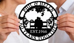 Personalized 60th Anniversary Metal Sign, Diamond Jubilee Gift, Wedding Metal