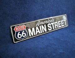 RT66 MAIN STREET *US MADE* 24″ Embossed Metal Street Sign Man Cave Garage Décor