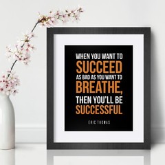 Eric Thomas Inspirational Wall Art Print Motivational Quote Poster Decor Gift