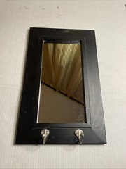 Keys Holder With Hooks Black Framed Mirror Hallway Coat Hook