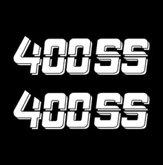 400 SS 400SS Truck Bed Vinyl Cut Decal Sticker 1500 2500 ,1 pair