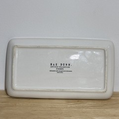 Rae Dunn Love Plate Tray Trinket Dish White Ceramic 9in X 5in