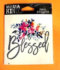 BLESSED FLOWERS DIE CUT 4″ VINYL DECAL STICKER FREE SHIP