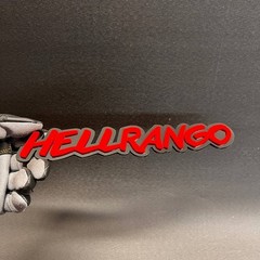 1x HELLRANGO Custom Text 3D Acrylic Car Emblem Badge Multicolor Fender Decal