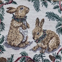 Bunny Rabbits Tapestry Patch Square 9″x9″ Sewing Crafts NEW