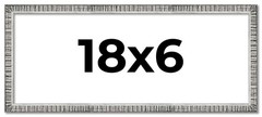 18×6 Frame Silver Grey Distressed Solid Wood Picture Frame | 0.75 Inch Moulding
