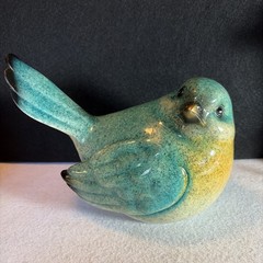 Multi-Color Polystone Bird Decorative Sculpture
