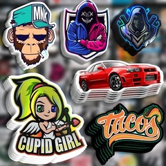 50 stickers logo print stickers waterproof labels custom stickers