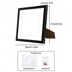 5Pcs Certificate Frames Document frames 8.5x11in for Wall Or Tabletop , Black
