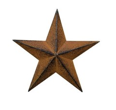 Vintage Farmhouse Rust N Black Finish Barn Star Primitive 3.5″ 8″ 12″ 18″ 24″