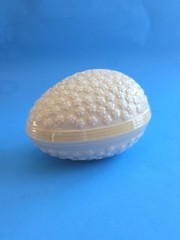 Vintage Belleek Irish Porcelain Floral Egg Figurine 6th Green Mark (1965-1980)