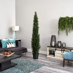 7’ Topiary Cedar Pine Artificial Tree Home Decor UV Indoor/Outdoor. Retail $380