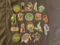 Lot of 18 RICK and MORTY 1″ to 3″ Stickers Fast! FREE SHIP! Pickle