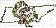 Camouflage Camo Tennessee Turkey Hunter Hunting Vinyl Decal Sticker Gobbler Jake