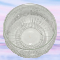 Centerpiece Bowl Fruit Bowl Vintage Jeannette Glass Apple Peach Pear Grapes MCM