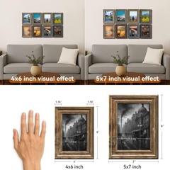 4×6 Picture Frames Set of 8,Classic American Vintage Rustic Farmhouse Style P…